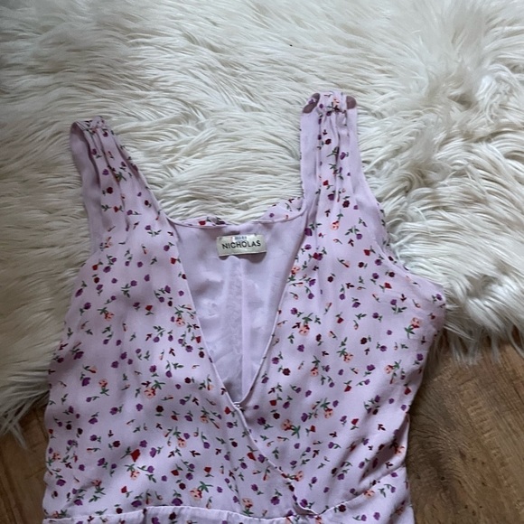 NICHOLAS Floral Drape Front Dress - Picture 5 of 5